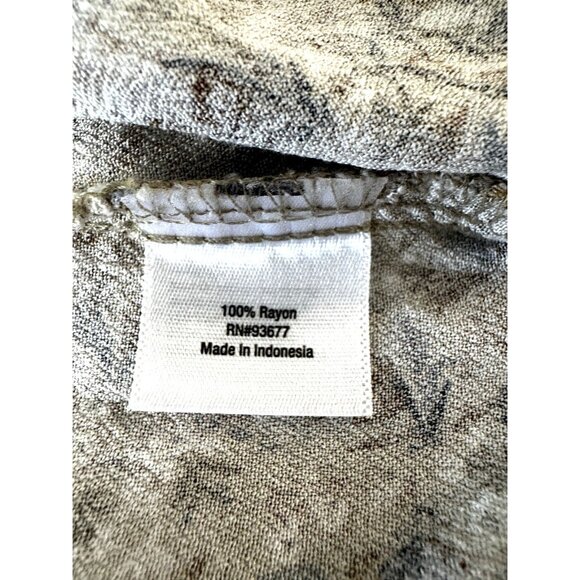 St Johns Beige Floral Blouse L Cottagecore 3/4 Sleeve Preppy Coastal Fall Autumn - Picture 4 of 8